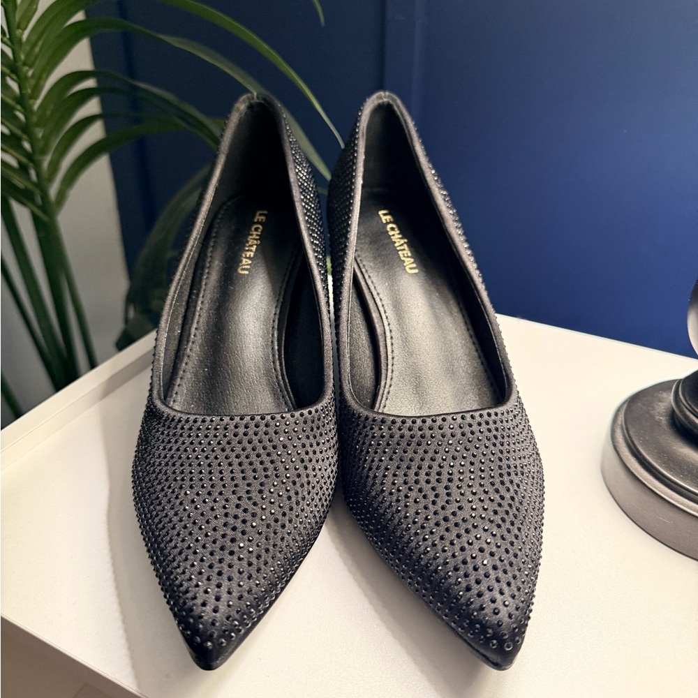 Le Chateau Black Studded Heels